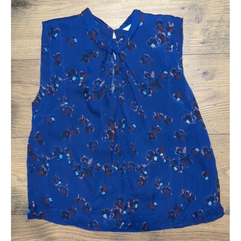 Rebecca Taylor Womens Sz 0/XS Sleevelessโ Floral Silk Blouse